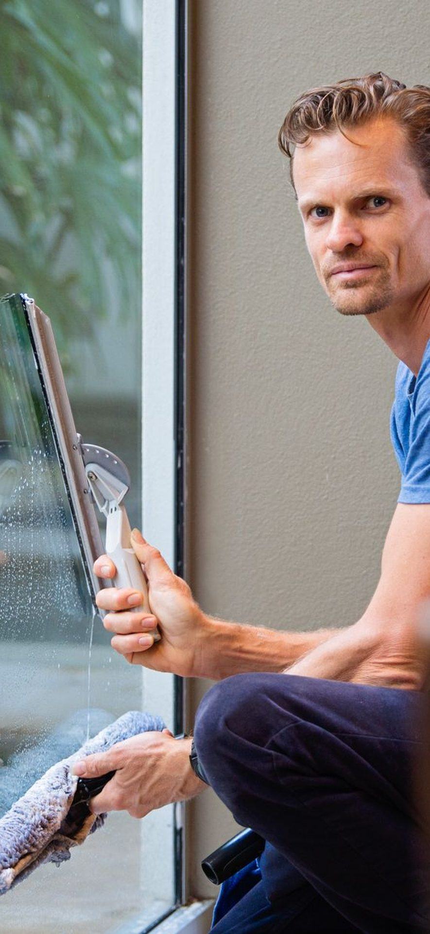 Glass solar panel cleaning